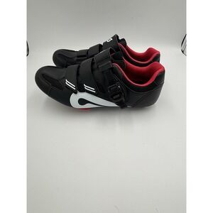 Peloton Cycling Shoes Black White Adjustable Training Sneakers Sz 41 US 8.5